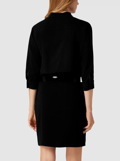 Emporio Armani Knielanges Kleid mit Label-Detail Black 5