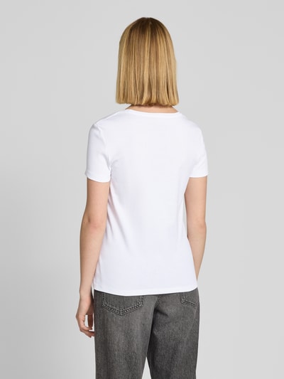 Christian Berg Woman T-shirt z prążkowanym okrągłym dekoltem Biały 5