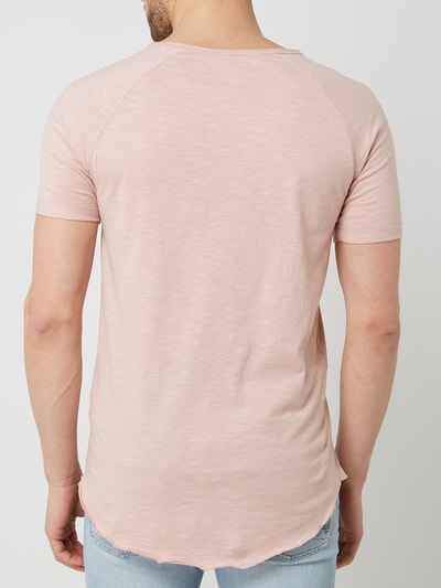 REVIEW T-Shirt aus Slub Jersey mit offenen Abschlüssen Rosa 5