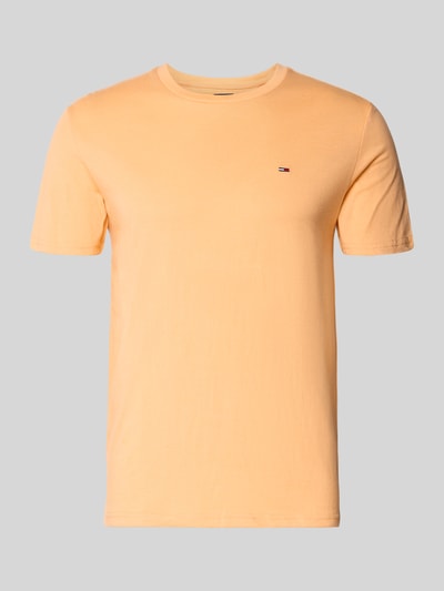 Produktfoto, Slim Fit T-shirt uit katoenmix Model 'JASPE HERITAGE' van Tommy Jeans in melangelook met gestikt logo en korte mouw