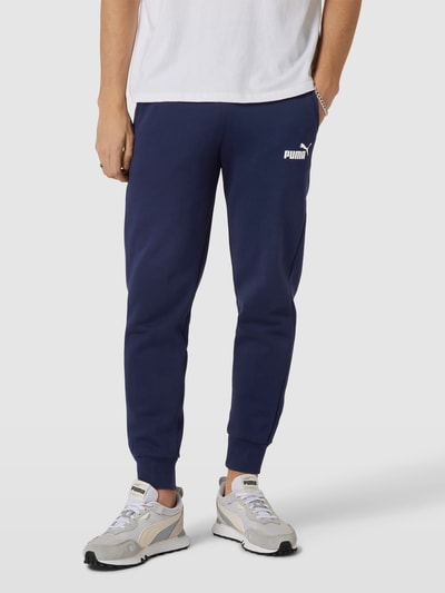 PUMA PERFORMANCE Sweatpants mit Label-Print Dunkelblau 4