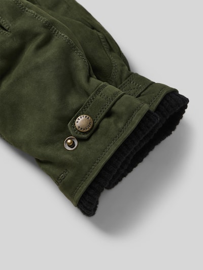 Hestra Handschuhe mit Label-Detail Modell 'Bergvik' Dunkelgruen 2