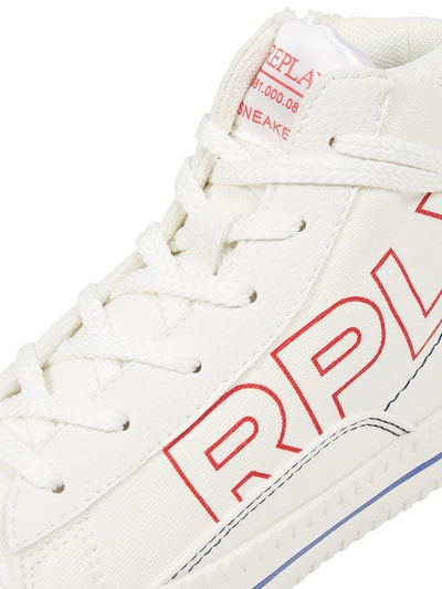 Replay High Top Sneaker aus Canvas  Weiss 2