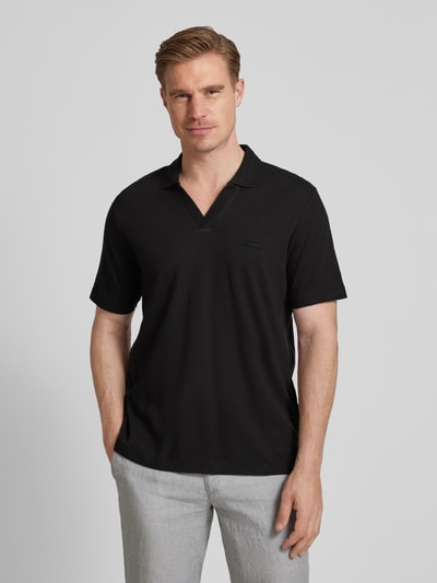 CK Calvin Klein Regular Fit Poloshirt im unifarbenen Design Black 4