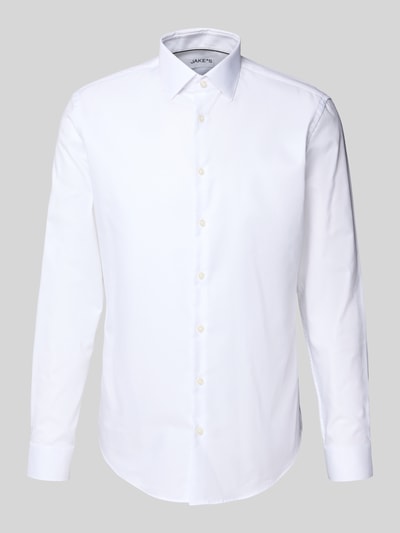 Jake*s Koszula biznesowa o kroju slim fit z kołnierzykiem typu kent Biały 2