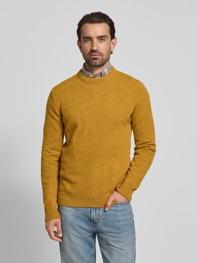 Barbour Regular Fit Strickpullover aus Woll-Mix mit Seiden-Anteil Senf 4