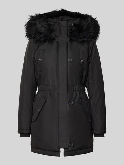 ONLY Regular fit parka met labelpatch, model 'IRIS' Zwart - 2