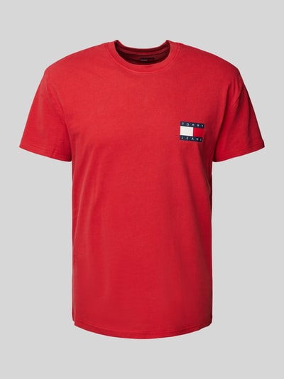 Tommy Jeans T-shirt met labelprint Rood - 2