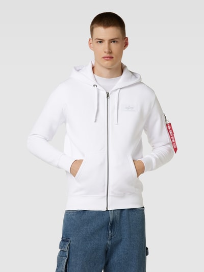 Alpha Industries Bluza rozpinana z naszywką z logo Biały 4