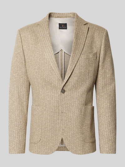 Zuitable 2-knoops colbert met linnen Beige - 2