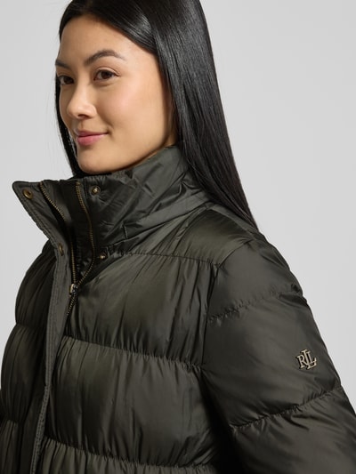 Lauren Ralph Lauren Gewatteerde lange jas met capuchon en ritszakken Olijfgroen - 3