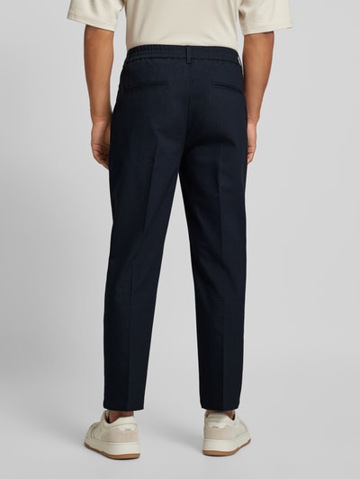 Casual Friday Tapered Fit Bundfaltenhose mit elastischem Bund Modell 'MARC' Marine 5