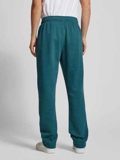 CHAMPION Straight fit sweatpants met labelstitching Donkergroen - 5