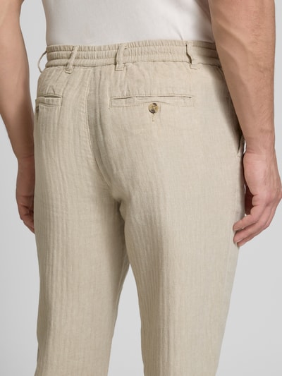 Lindbergh Relaxed Fit aus Baumwoll-Leinen-Mix mit Eingrifftaschen Sand 3