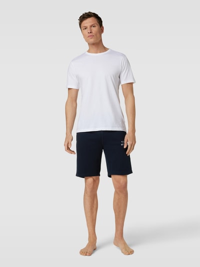 Tommy Hilfiger Sweatshorts met steekzakken opzij Donkerblauw - 1