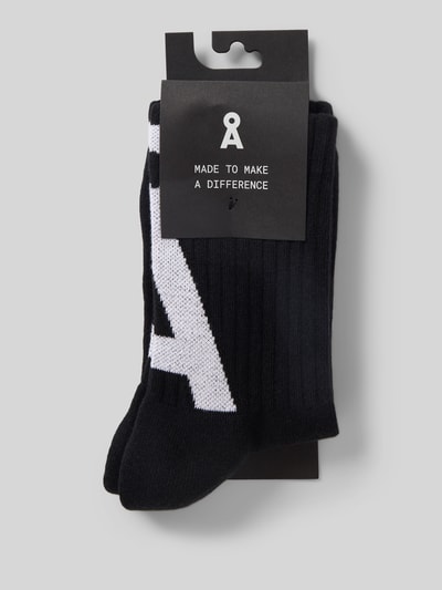 Armedangels Sokken van katoenmix, model 'SAAMUS SHORT' Zwart - 3