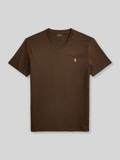 Polo Ralph Lauren męski t-shirt o kroju regular fit z czystej bawełny Średniobrązowy 2
