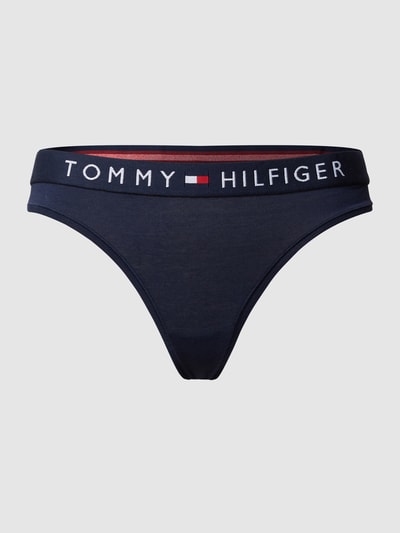 TOMMY HILFIGER Stringi z elastycznym pasem z logo Ciemnoniebieski 2