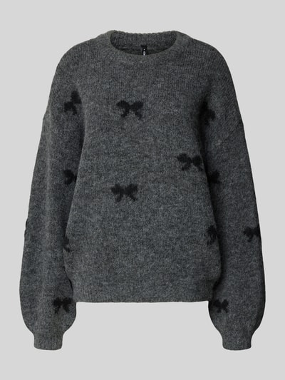 Only Relaxed fit gebreide pullover met wol, model 'BRUNHILDA LIFE' Antraciet - 2