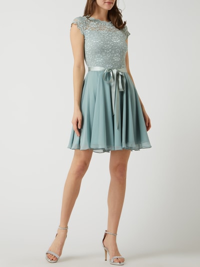 Swing Cocktailkleid aus Spitze und Chiffon  Mint 1