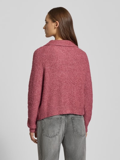 Review Kurtka z dzianiny z wiązaniem Brudnoróżowy 5