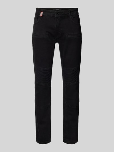 2Y Studios Slim Fit Jeans mit Label-Detail Black 1