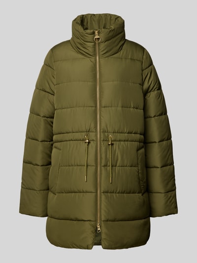 Barbour Gewatteerde lange jas met opstaande kraag, model 'MANNING' Olijfgroen - 2