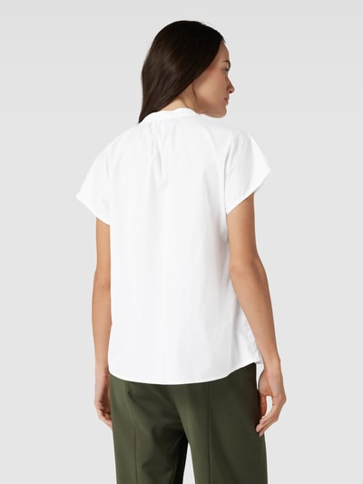 Emily Van den Bergh Bluse mit Stehkragen und Schlüsselloch-Ausschnitt Weiss 5