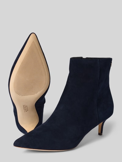 Lauren Ralph Lauren Leren laarsjes met naaldhak, model 'MCKAY' Donkerblauw - 4