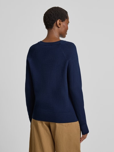 Christian Berg Woman Strickpullover mit gerippten Abschlüssen Dunkelblau 5