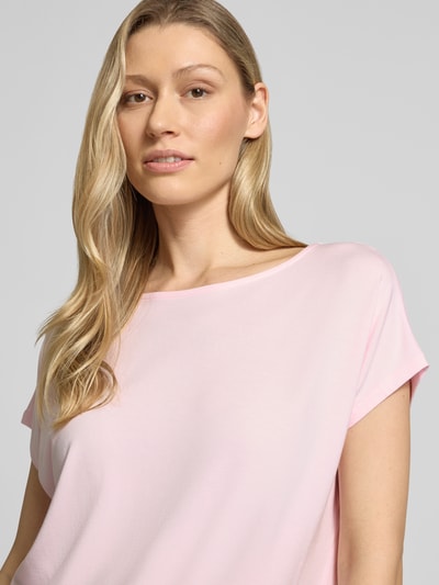 s.Oliver RED LABEL T-shirt o kroju loose fit z mieszanki wiskozy Jasnoróżowy 3