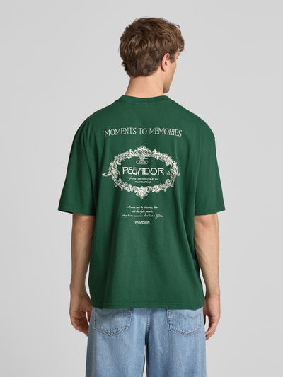PEGADOR Oversized T-Shirt mit rückseitigem Motiv-Print Modell 'Reine' Dunkelgruen 5