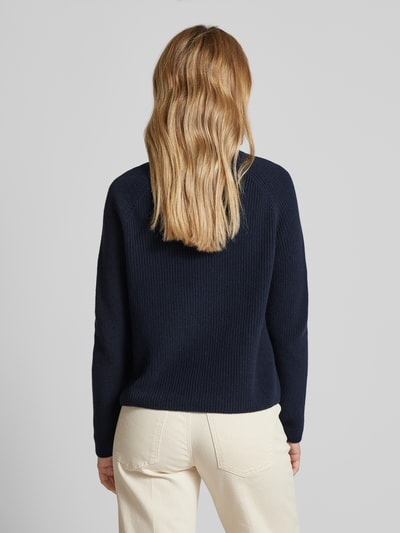 Marc O'Polo Pullover met lange mouwen en opstaande kraag Marineblauw - 5