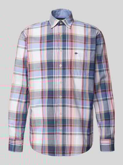 Fynch-Hatton Regular Fit Freizeithemd mit Logo-Stitching Modell 'Oxford' Koralle 2