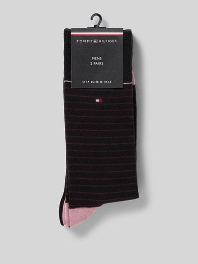 Tommy Hilfiger Sokken van katoenmix in een set van 2 paar Bordeaux - 3