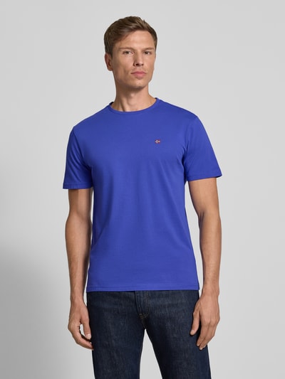 Napapijri T-Shirt mit Label-Stitching und Rundhalsausschnitt Royal 4
