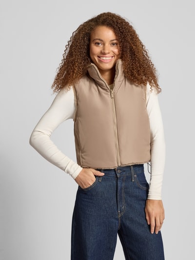 Only Boxy fit gilet in imitatiebont model 'DANA LIFE' Ecru - 6