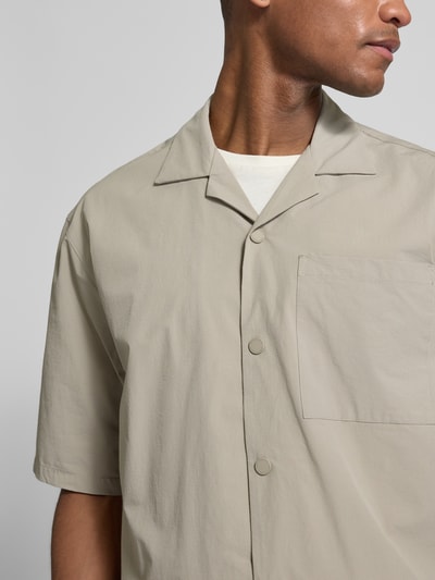 JAKE*S STUDIO MEN Freizeithemd mit Druckknopfleiste Khaki 3