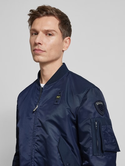 Blauer Usa Jacke mit Reißverschluss Modell 'ROCKY' Marine 3