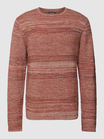 MCNEAL Gebreide pullover met streepmotief Roestrood - 2