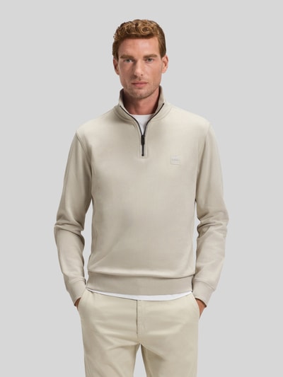 BOSS Orange Regular fit sweatshirt van puur katoen Beige - 4