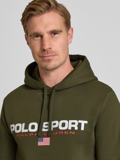 Polo Ralph Lauren Hoodie met labelprint en capuchon Olijfgroen - 3