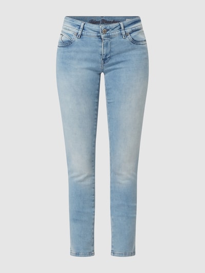 Blue Monkey Slim fit jeans met stretch, model 'Laura' Lichtblauw - 2