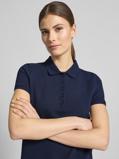 Christian Berg Woman Slim Fit Poloshirt mit Knopfleiste Dunkelblau 3