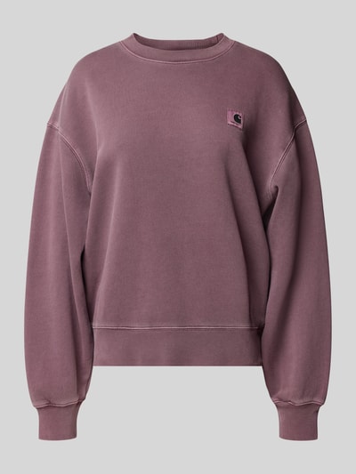 Carhartt Work In Progress Oversized Sweatshirt mit gerippten Abschlüssen Modell 'NELSON' Altrosa 2