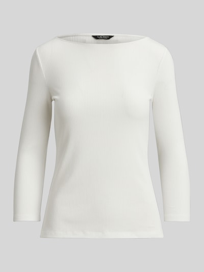 Lauren Ralph Lauren Strickshirt mit 3/4 Arm aus Baumwoll-Mix Weiss 2