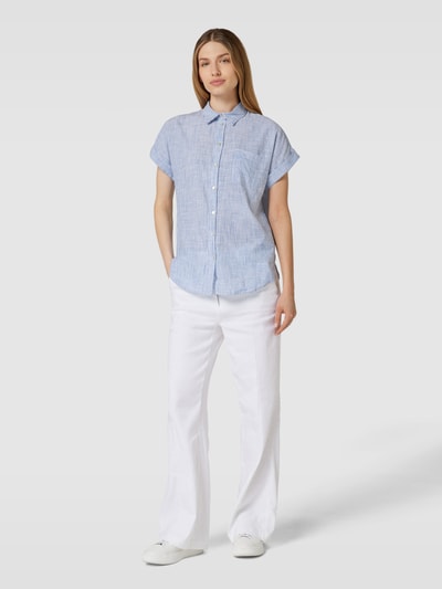 Christian Berg Woman Hemdbluse mit Streifenmuster Jeansblau 1