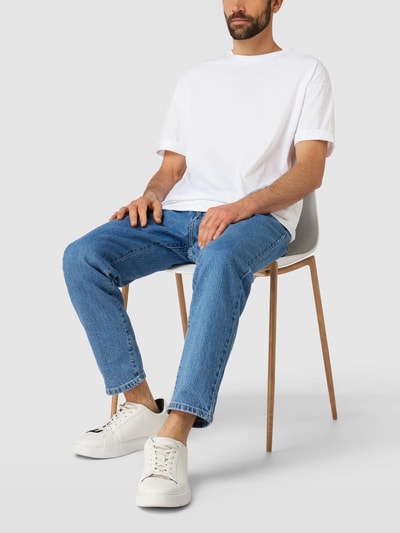Drykorn T-Shirt mit fixierten Ärmelumschlägen Modell 'THILO' Weiß 1