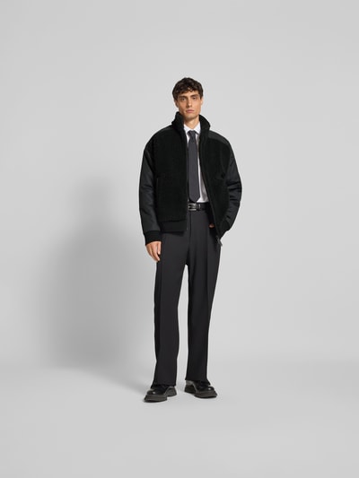 Dsquared2 Loose Fit Jacke mit Teddyfell-Besatz Black 1