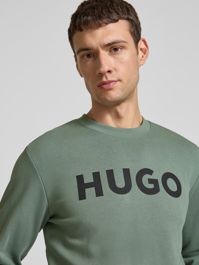 HUGO Sweatshirt mit Label-Print Mint 3